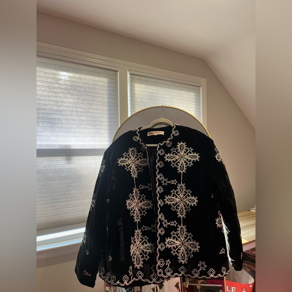 Mia Embroidered Jacket - Black Combo by free people - Picture 6 of 10